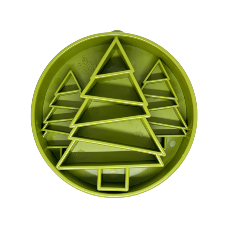 SodaPup Pine Tree Green Miska Spowalniająca Zielona Święta KR Dogs.png
