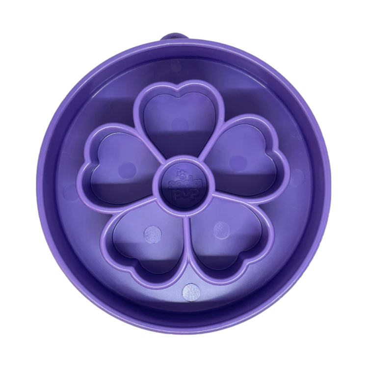 SodaPup Purple Fioletowy Flower Kwiatek Miska Spowalniająca KR Dogs.png