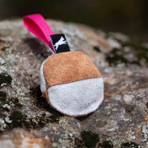 Puppy toy TeenyTiny ball genuine leather pink.jpg