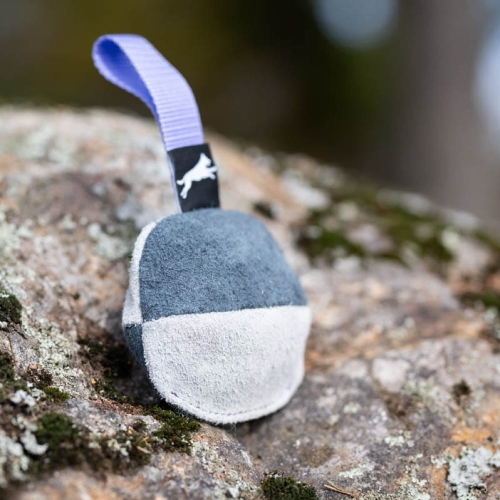 Puppy toy TeenyTiny ball genuine leather lilac.jpg